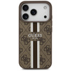 Guess 4G Printed Stripes MagSafe - Etui iPhone 17 Pro (brązowy) (GUHMP17LP4RPSW)