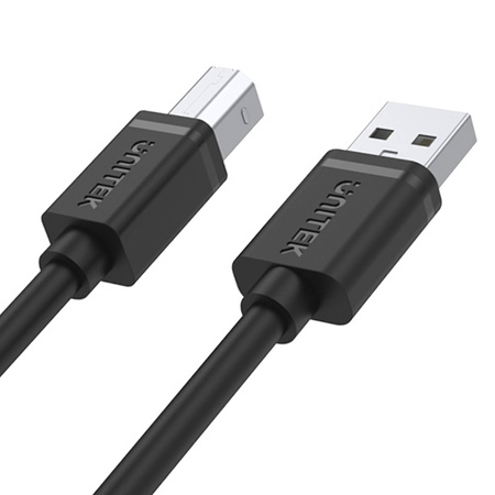 Unitek Kabel Przewód USB-A 2.0 / USB-B AM-BM 3m Czarny (Y-C420GBK)
