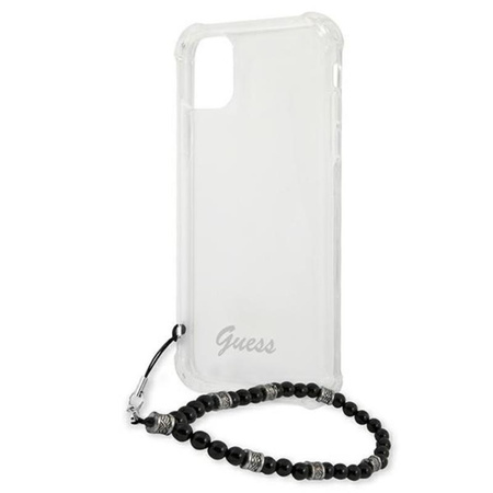 Guess Black Pearl Strap - Etui iPhone 12 Pro Max (przezroczysty) (GUHCP12LKPSBK)