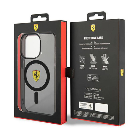 Ferrari Translucent MagSafe - Etui iPhone 14 Pro Max (Czarny) (FEHMP14XURKK)