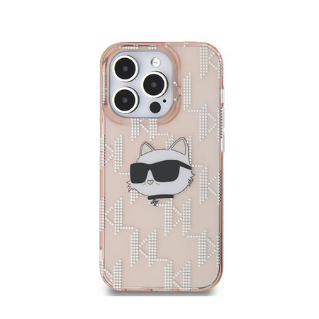 Karl Lagerfeld IML Choupette Head & Monogram - Etui iPhone 13 Pro (różowy) (KLHCP13LHKLPCHP)
