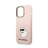 Karl Lagerfeld Silicone NFT Choupette - Etui iPhone 14 Pro (różowy) (KLHCP14LSNCHBCP)