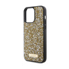 Guess Rhinestone Metal Logo - Etui iPhone 15 Pro (żółty) (GUHCP15LPFGSBSD)