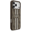 Guess 4G Printed Stripes MagSafe - Etui iPhone 17 Pro Max (brązowy) (GUHMP17XP4RPSW)