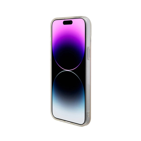 Guess IML Iridescent MagSafe - Etui iPhone 15 Pro (różowy) (GUHMP15LHITSP)