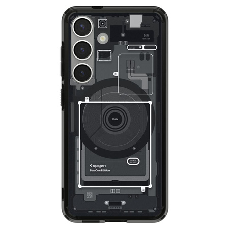 Spigen Ultra Hybrid Mag MagSafe - Etui do Samsung Galaxy S25 (Zero One Black) (ACS09003)