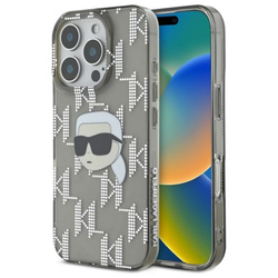 Karl Lagerfeld IML Karl Head Electroplated - Etui iPhone 16 Pro (czarny) (KLHCP16LHKLPKHK)