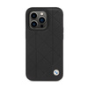 BMW Leather Quilted - Etui iPhone 14 Pro (czarny) (BMHCP14L22RQDK)
