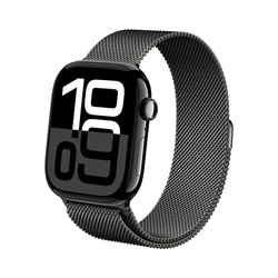 Crong Milano Steel - Pasek ze stali nierdzewnej do Apple Watch 38/40/41/42 mm (grafitowy) (CRG40MSTGRP)
