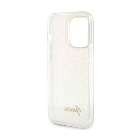 Guess IML Faceted Mirror Disco Iridescent - Etui iPhone 15 Pro (różowy) (GUHCP15LHDECMP)