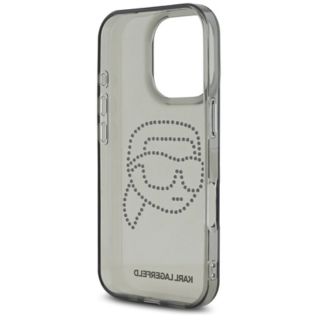 Karl Lagerfeld IML Rhinestones Karl Head - Etui do iPhone 16 Pro (czarny) (KLHCP16LHKHDCELK)