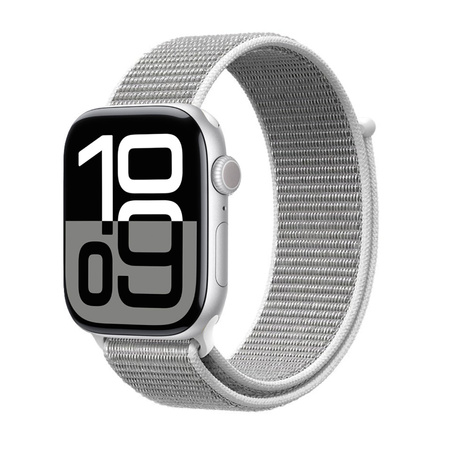 Crong Nylon - Pasek sportowy do Apple Watch 44/45/46/49 mm (Silver Grey) (CRG44NLBSHL)