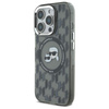 Karl Lagerfeld IML Monogram Karl & Choupette Head MagSafe - Etui iPhone 16 Pro (czarny) (KLHMP16LHMCKMHK)