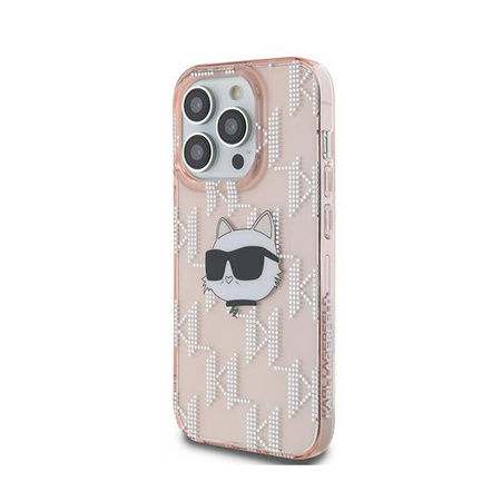 Karl Lagerfeld IML Choupette Head & Monogram - Etui iPhone 13 Pro (różowy) (KLHCP13LHKLPCHP)