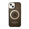 Guess Gold Outline Translucent MagSafe - Etui iPhone 14 Plus (czarny) (GUHMP14MHTCMK)