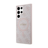 Guess 4G Collection Leather Metal Logo MagSafe - Etui Samsung Galaxy S24 Ultra (różowy) (GUHMS24LG4GFRP)