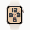 Apple Watch SE GPS 44mm Koperta z aluminium w kolorze księżycowej poświaty, pasek sportowy w kolorze księżycowej poświaty - S/M (MXEU3ET/A)