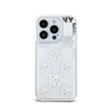 DKNY Liquid Glitter Multilogo - Etui iPhone 15 Pro (biały) (DKHCP15LLCPEPT)