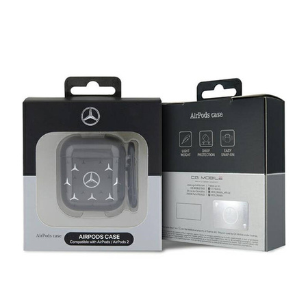 Mercedes Large Star Pattern - Etui AirPods 1/2 gen (czarny) (MEA28DPMGS)