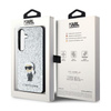 Karl Lagerfeld Fixed Glitter Ikonik Logo Metal Pin - Etui Samsung Galaxy S24 (srebrny) (KLHCS24SGCNPSG)