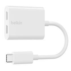Belkin Dual USB-C Audio + Charge Adapter White (F7U081BTWH)