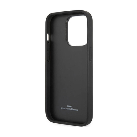 BMW Leather Quilted - Etui iPhone 14 Pro (czarny) (BMHCP14L22RQDK)