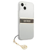 Guess 4G Stripe Brown Charm - Etui iPhone 13 mini (przezroczysty) (GUHCP13SKB4GBR)