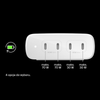 Belkin BoostCharge Pro - Ładowarka sieciowa Power Delivery, 4 porty USB-C, GaN, 200W - biała (WCH015VFWH)