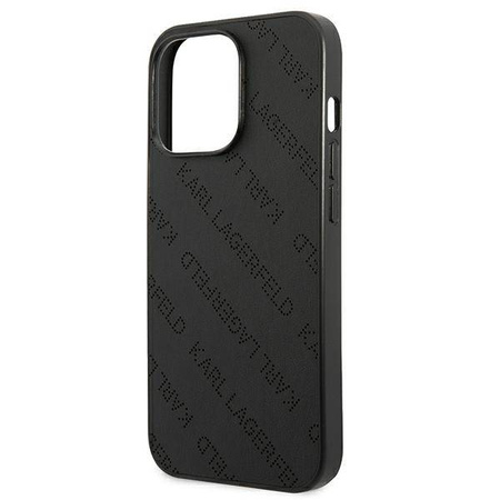 Karl Lagerfeld Perforated Allover - Etui iPhone 13 Pro (czarny) (KLHCP13LPTLK)