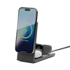 Native Union Rise 3-in-1 INT Qi2 Wireless Charger - bezprzewodowa ładowarka Qi2 15W do trzech urządzeń kompatybilna z MagSafe, adapter oraz wtyczki EU i UK w zestawie (black) (RS-3IN1-BLK-INT)