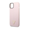 Guess Silicone Triangle Logo - Etui iPhone 14 Plus (fioletowy) (GUHCP14MSLTGU)