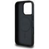 Guess Grained Hot Stamp Peony Triangle Logo MagSafe - Etui do iPhone 16 Pro (czarny) (GUHMP16LPGBTMK)