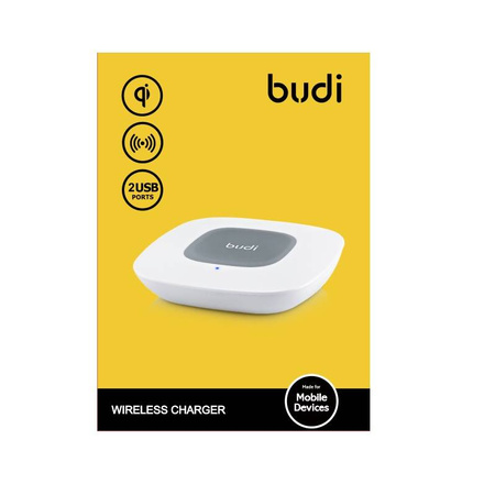 Budi - Ładowarka bezprzewodowa Qi oraz + porty USB (Biały) (BDG3A2000W)