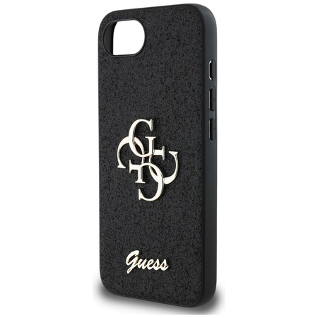 Guess Fixed Glitter Big 4G - Etui do iPhone 16e (czarny) (GUHCPSE4HG4SGK)