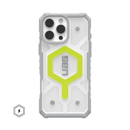 UAG Pathfinder Clear Magsafe - obudowa ochronna do iPhone 16 Pro kompatybilna z MagSafe jasny neon (114464118181)