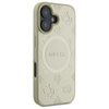 Guess Saffiano Peony Classic Logo MagSafe - Etui iPhone 16 (złoty) (GUHMP16SPSAPSMED)