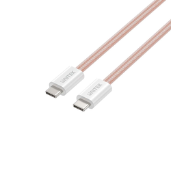 Unitek Kabel w oplocie zwijany magnetycznie USB C PD 100W różowy 1m (C14141APK01-1M)