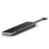 Satechi Dual Dock Stand - stacja dokująca do MacBook z podwójnym USB-C (USB-C PD 75W, 2x USB-C 5Gbps i 10 Gbps, 2x HDMI 2.0, 1x DisplayPort 1.4, 2x USB-A 5Gbps i 10 Gbps, Gigabit Ethernet, 1x M.2 SATA/NVMe SSD Port) (space gray) (ST-DDSM)