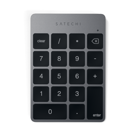 Satechi Slim Wireless Keypad - aluminiowa klawiatura numeryczna Bluetooth (space gray) (ST-KSALKPM)