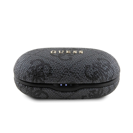 Guess 4G Metal Logo - Słuchawki Bluetooth TWS ENC + etui ładujące (czarny) (GUTWSP4EGK)