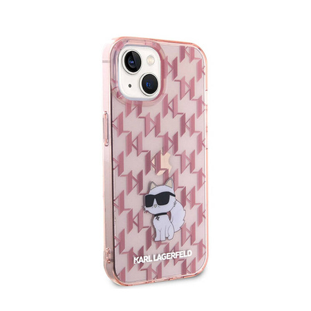 Karl Lagerfeld Monogram Choupette - Etui iPhone 15 (różowy) (KLHCP15SHNCMKLP)