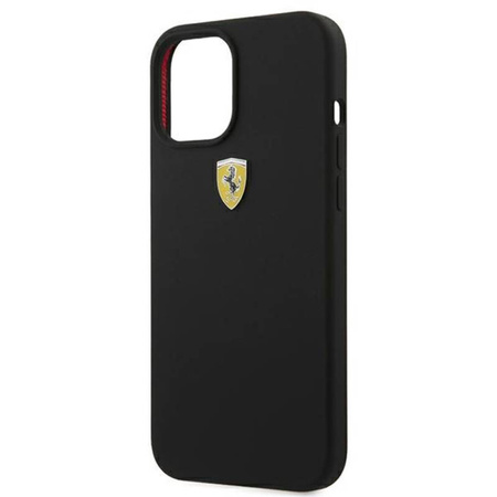 Ferrari On Track Silicone – Etui iPhone 12 Pro Max (czarny) (FESSIHCP12LBK)