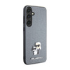 Karl Lagerfeld Saffiano Karl & Choupette Metal Pin - Etui Samsung Galaxy S24 (szary) (KLHCS24SPSAKCMPG)