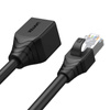 Unitek przedłużacz RJ-45 (8P8C) M-F Cat 6 STP 3 m - Czarny (C1896BK-3M)