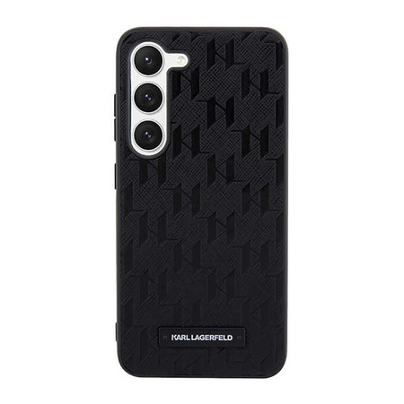 Karl Lagerfeld Saffiano Monogram Metal Logo - Etui Samsung Galaxy S23+ (czarny) (KLHCS23MSAKLHPK)