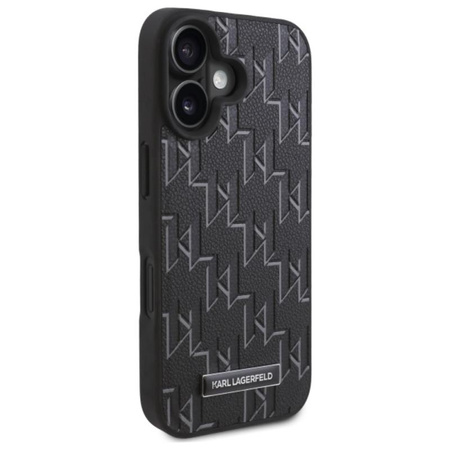 Karl Lagerfeld Hot Stamp MagSafe - Etui iPhone 16 (czarny) (KLHMP16SPKHPORPK)