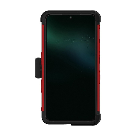 ZIZO BOLT Series - Pancerne etui Samsung Galaxy S22+ ze szkłem 9H na ekran + uchwyt z podstawką (czerwony) (BOLT-SAMGS22PL-RDBK)