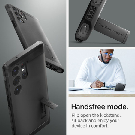 Spigen Tough Armor - Etui do Samsung Galaxy S23 Ultra (Czarny) (ACS05623)
