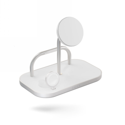 Zens 4-1 Wireless Charger 60W - bezprzewodowa ładowarka Qi2 do trzech urządzeń (60W), z możliwością ładowania czwartego urządzenia przez kabel (white) (ZEDC29W/00)