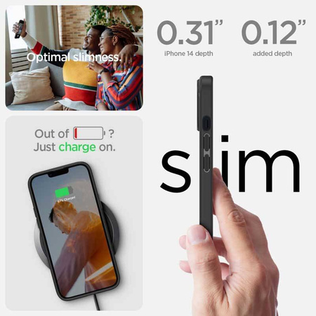 Spigen Ultra Hybrid Matte - Etui do iPhone 15 Plus / iPhone 14 Plus (Czarny matowy) (ACS04901)